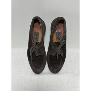 Ralph Lauren Country Vintage Olive Green Suede Shoes Women's  Size 8.5